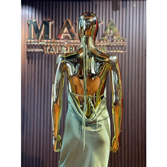 Satin Cowl Neck Slip Gown